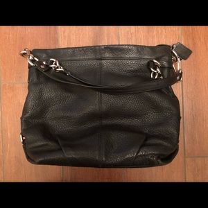 Coach hobo black leather
